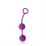 Фиолетовые вагинальные шарики с ребрышками Cosmo - фото 95016