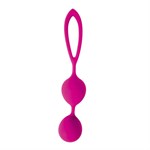 Ярко-розовые вагинальные шарики Cosmo с петелькой - фото 308214