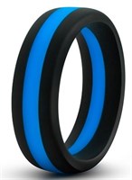 Черно-синее эрекционное кольцо Silicone Go Pro Cock Ring 106893