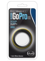 Черно-желтое силиконовое эрекционное кольцо Silicone Go Pro Cock Ring 106894