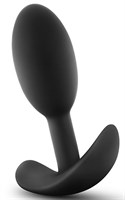 Черная анальная пробка Wearable Vibra Slim Plug Small - 8,9 см.  - фото 162406