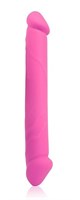Двосторонний розовый фаллоимитатор Cosmo - 23 см. - фото 176923