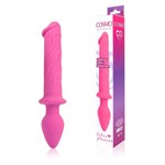 Двусторонний вагинально-анальный стимулятор розового цвета - 23 см. - фото 92237