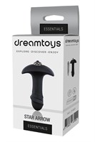 Черный анальный вибромассажер Single Speed Star Arrow Plug - 11 см. 106981