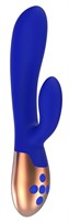 Синий вибратор Exquisite с подогревом - 20,5 см. - фото 101064