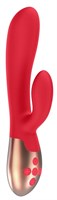 Красный вибратор Exquisite с подогревом - 20,5 см. - фото 101069