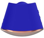 Синий клиторальный стимулятор Dazzling с вибрацией и ротацией - 6,7 см. - фото 101265