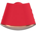 Красный клиторальный стимулятор Dazzling с вибрацией и ротацией - 6,7 см. - фото 101271