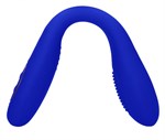 Синий двухсторонний вибратор Flex - 21,5 см. - фото 101351