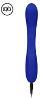 Синий двухсторонний вибратор Flex - 21,5 см. - фото 101352