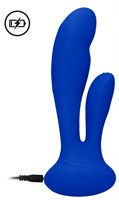 Синий вибратор G-Spot and Clitoral Vibrator Flair - 17,5 см. - фото 101363