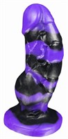 Черно-фиолетовый фаллоимитатор Мартин medium - 24,5 см. - фото 267027