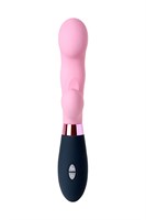 Розовый вибромассажер Ornella с клиторальным стимулятором - 21,5 см. - фото 1363547