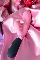 Розовый вибромассажер Ornella с клиторальным стимулятором - 21,5 см. - фото 1363557