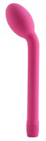 Розовый тонкий вибростимулятор с увеличенной головкой Slender G - 20,3 см. - фото 177252