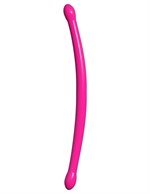 Розовый двусторонний гибкий фаллоимитатор Double Whammy - 43,8 см. - фото 180702