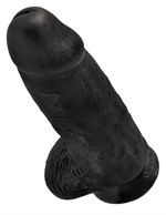Черный фаллоимитатор на присоске Chubby - 22,9 см. - фото 1402643
