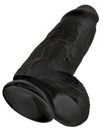Черный фаллоимитатор на присоске Chubby - 22,9 см. - фото 1402644