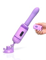 Фиолетовый автоматический вибромассажер с функцией поступательных движений Love Thrust-Her - фото 180720