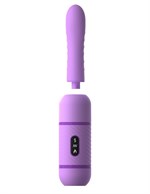 Фиолетовый автоматический вибромассажер с функцией поступательных движений Love Thrust-Her - фото 180710