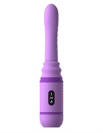 Фиолетовый автоматический вибромассажер с функцией поступательных движений Love Thrust-Her - фото 180708