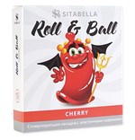 Стимулирующий презерватив-насадка Roll   Ball Cherry - фото 1402767