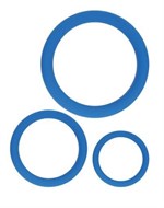 Набор из 3 эрекционных колец синего цвета - фото 177448