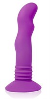Фиолетовый вибромассажер Cosmo на присоске - 12 см. - фото 159596