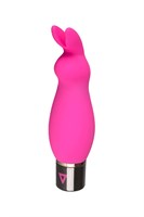 Розовый силиконовый вибратор Lil Rabbit с ушками - 13 см. - фото 65434