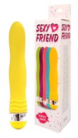 Желтый эргономичный вибратор Sexy Friend - 17,5 см. - фото 1402992