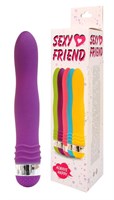 Фиолетовый эргономичный вибратор Sexy Friend - 17,5 см. - фото 1402998