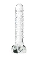 Стеклянный прозрачный фаллоимитатор Sexus Glass - 21 см. - фото 184071