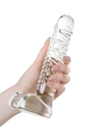 Стеклянный прозрачный фаллоимитатор Sexus Glass - 21 см. - фото 184073