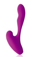 Фиолетовый фантазийный силиконовый вибромассажер - фото 177894
