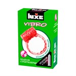 Розовое эрекционное виброкольцо Luxe VIBRO  Поцелуй стриптизёрши  + презерватив - фото 1403142