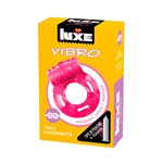 Розовое эрекционное виброкольцо Luxe VIBRO  Ужас Альпиниста  + презерватив - фото 1403146