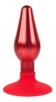Красная конусовидная анальная пробка - 10 см. - фото 65640
