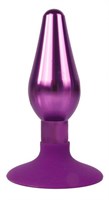 Фиолетовая конусовидная анальная пробка - 10 см. - фото 65676
