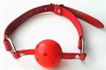 Красный пластиковый кляп-шарик Ball Gag - фото 178016