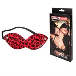 Красная маска на резиночке с леопардовыми пятнышками - фото 1336998