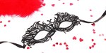 Черная ажурная текстильная маска Андреа - фото 176539