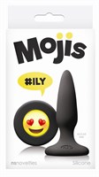 Черная силиконовая пробка Emoji Face ILY - 8,6 см. - фото 65979
