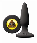 Черная силиконовая пробка Emoji SHT - 8,6 см.  - фото 65980