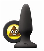 Черная силиконовая пробка среднего размера Emoji SHT - 10,2 см. - фото 65984