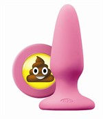 Розовая силиконовая пробка среднего размера Emoji SHT - 10,2 см. - фото 65986