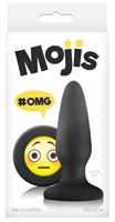 Черная силиконовая пробка среднего размера Emoji OMG - 10,2 см. - фото 65995