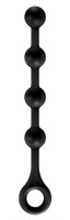 Черная цепочка анальных шариков  Soft Balls Jr. - 29 см. - фото 178421