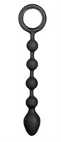 Черная анальная цепочка Booty Climaxer - 20,25 см. - фото 93086