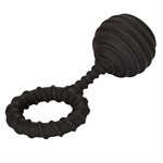 Черное эрекционное кольцо с утяжелителем Weighted Ring Large - фото 163262