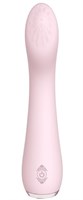Нежно-розовый вибратор LISA с рельефной головкой - 19,3 см. - фото 1403334